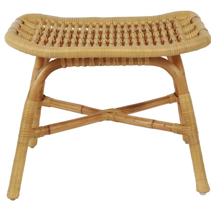 Yerby Rattan Accent Stool Reviews AllModern   Yerby Rattan Accent Stool 